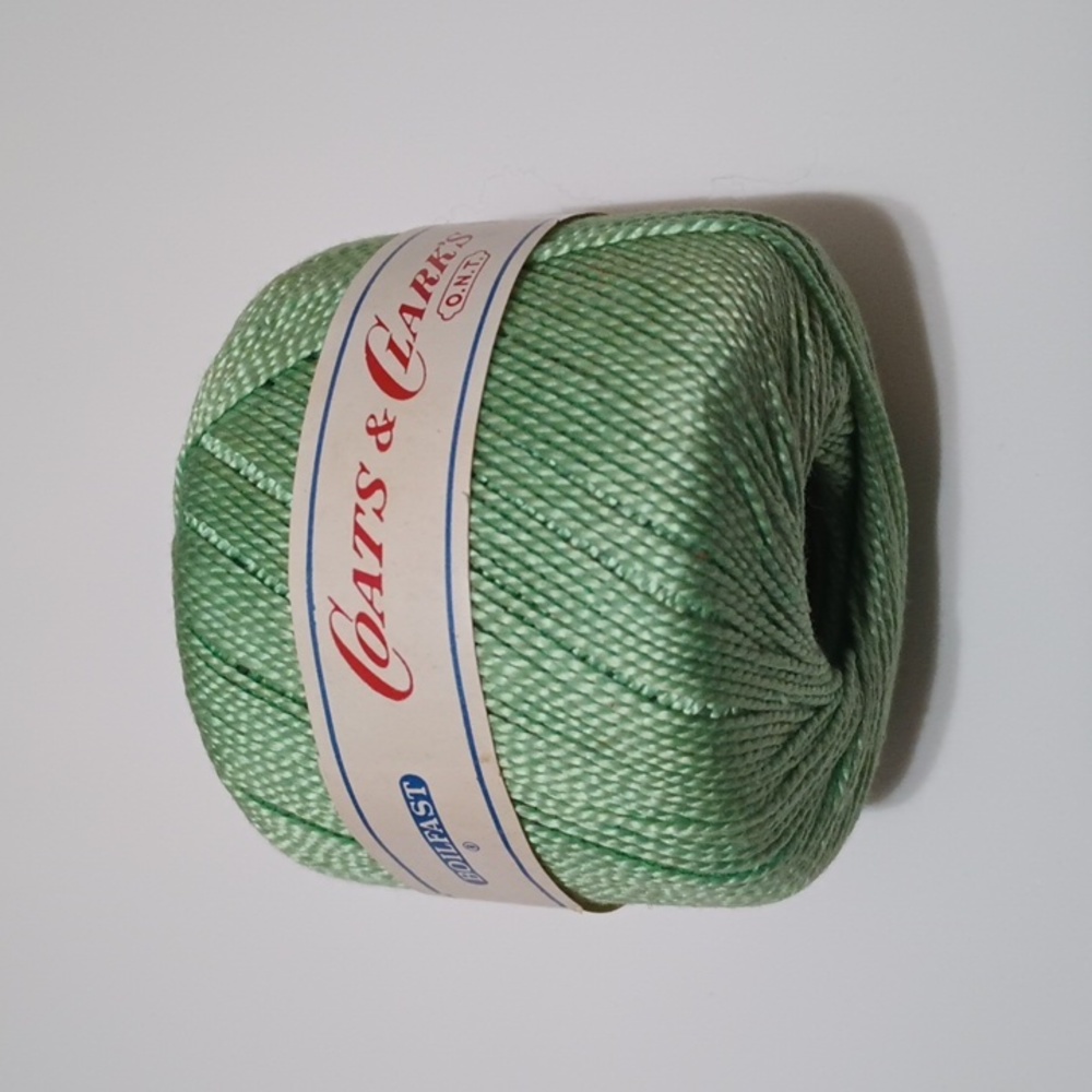 3/$15 VTG Coats & Clark's Pearl Cotton Boilfast Thread Size 5 Mint Green